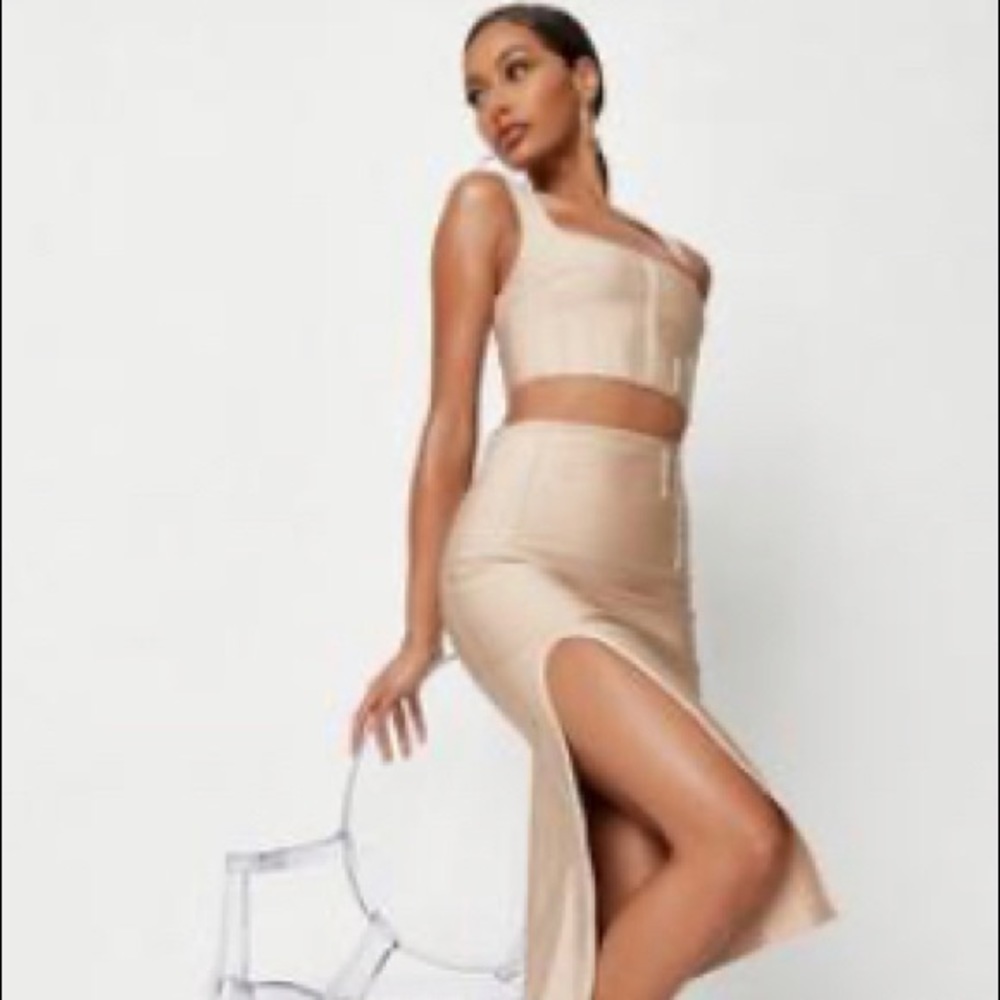 Bandage matching two piece outfit